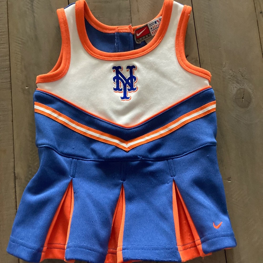 NY Mets Baby Girl Cheerleader Dress Sz 12 mo